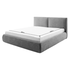 Livetastic Bett Atesio hellgrau Outlet