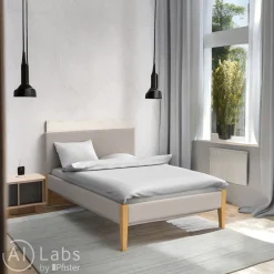 Johann Jakob Bett Aurelie Platin creme New