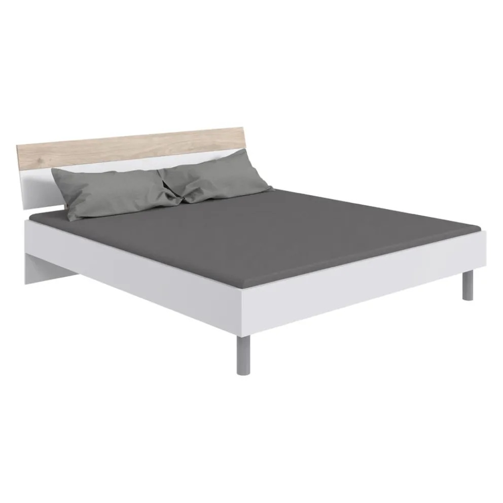MID.YOU Bett Budapest eichefarbig, weiss New