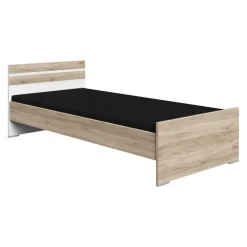 MID.YOU Bett Cariba-3767 eichefarbig, weiss