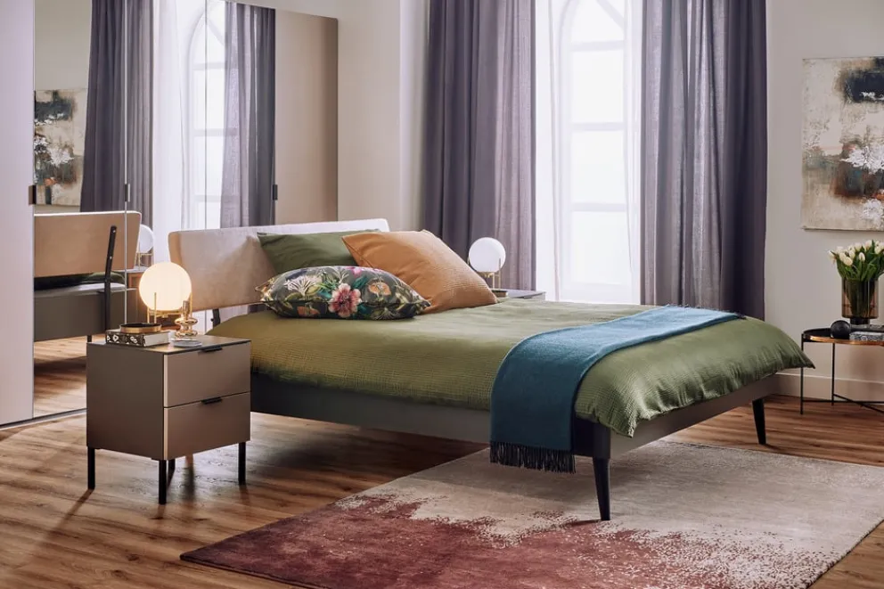 Karl Omlin AG Bett Cinema schiefergrau New