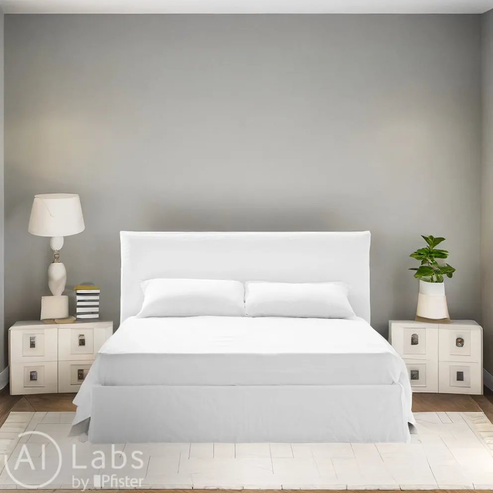 Gervasoni Bett Ghost NATURAL Lino Bianco / Kat. B (1000)