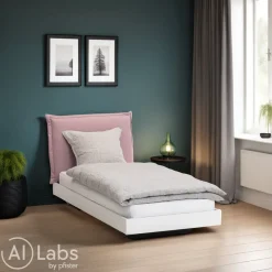 PAIDI Bett Home Base rosa, weiss New
