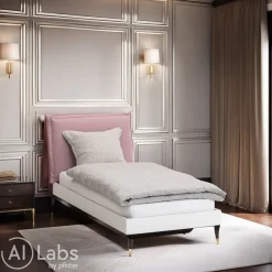 PAIDI Bett Home Base rosa, weiss New