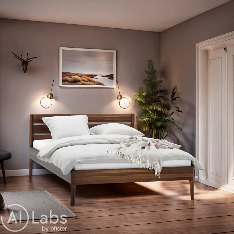 TEAM 7 Bett Light T7 nussbaumfarbig New