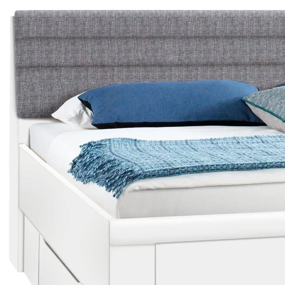 Xora Bett Lindau-201 grau, weiss New