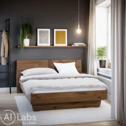 VALNATURA Bett Sleep nussbaumfarbig Clearance