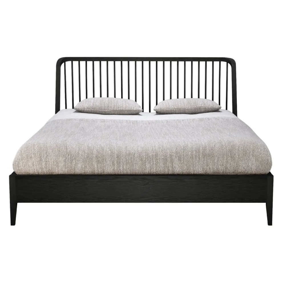 Ethnicraft Bett Spindle schwarz Discount