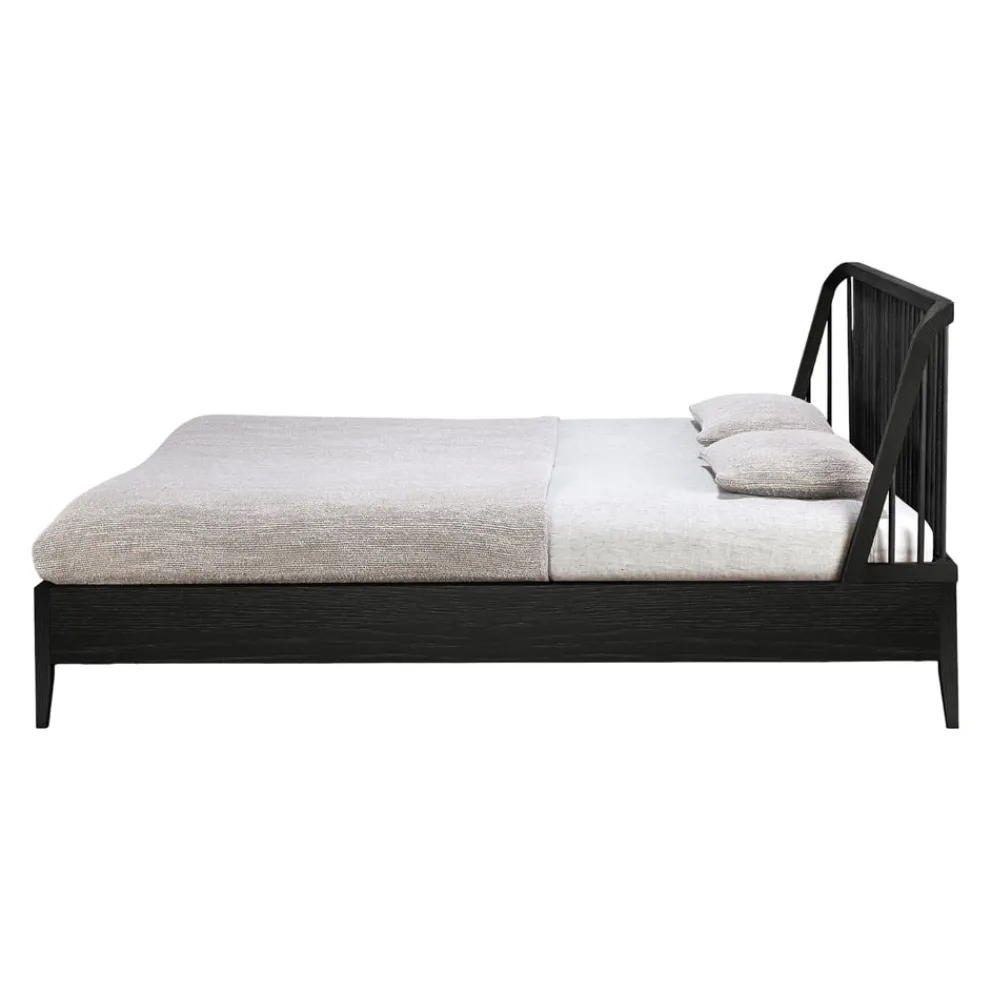Ethnicraft Bett Spindle schwarz Discount