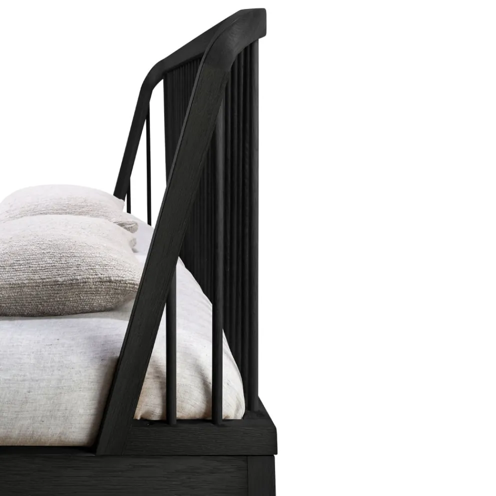 Ethnicraft Bett Spindle schwarz Discount