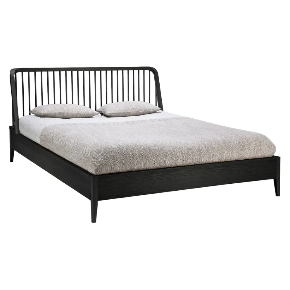 Ethnicraft Bett Spindle schwarz Discount