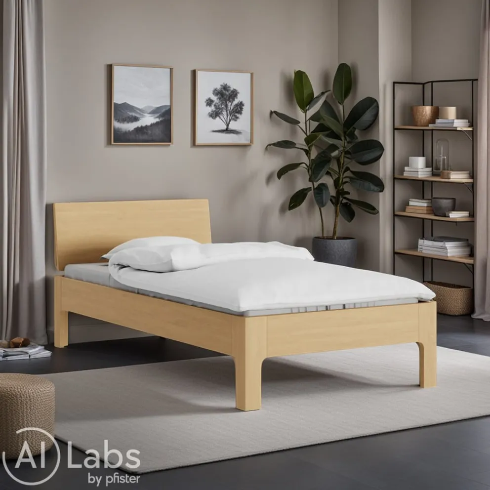 TRINATURA Bett Tawa eichefarbig