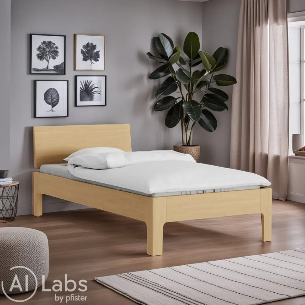 TRINATURA Bett Tawa eichefarbig