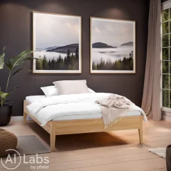 Linea Natura Bett Texas_201 eichefarbig Clearance