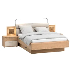 Dieter Knoll Bettkasten Gandino anthrazit, eichefarbig Discount