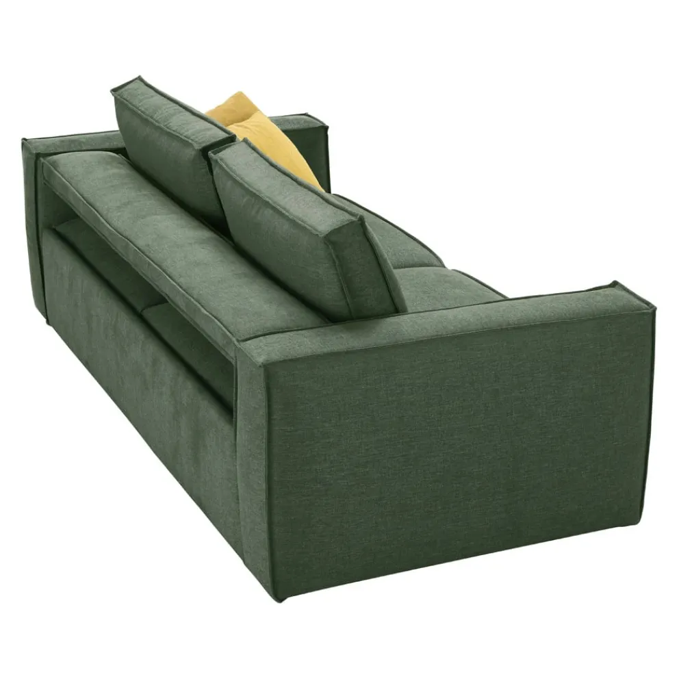 Dienne Bettsofa More dunkelgrün, gelb New