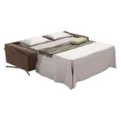 Dienne Bettsofa Space mahagonibraun, weissgrün