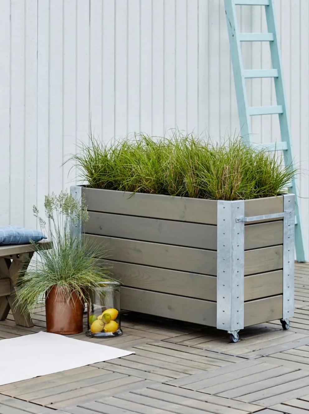 PLUS Blumenkasten Cubic braun, grau Hot