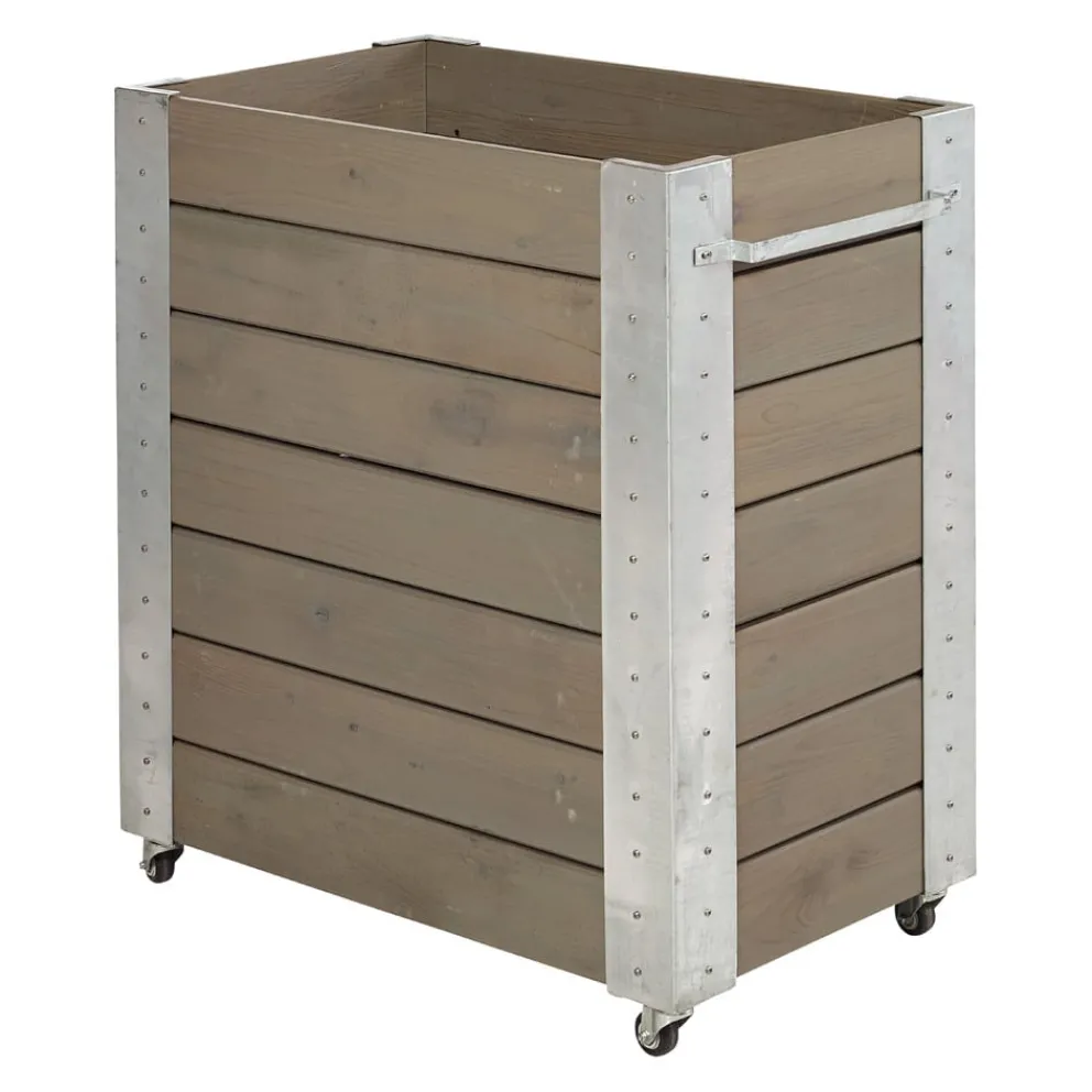 PLUS Blumenkasten Cubic braun, grau Discount