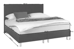 Welnova Boxspringbett Atlanta graubeige Clearance