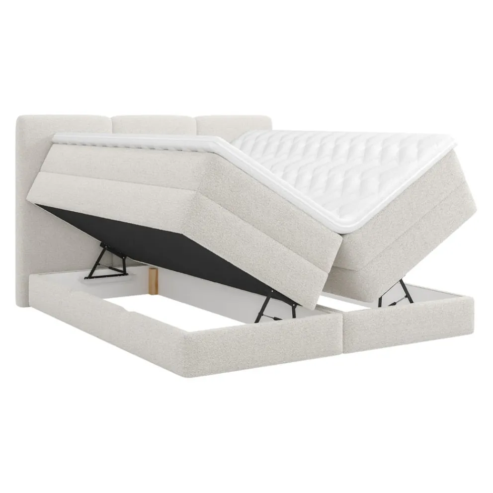 MID.YOU Boxspringbett Castel K weiss Sale