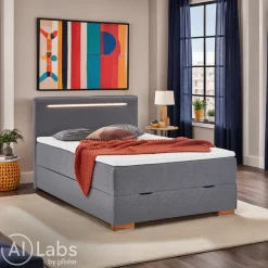 BYYU Boxspringbett Cooper-202 grau