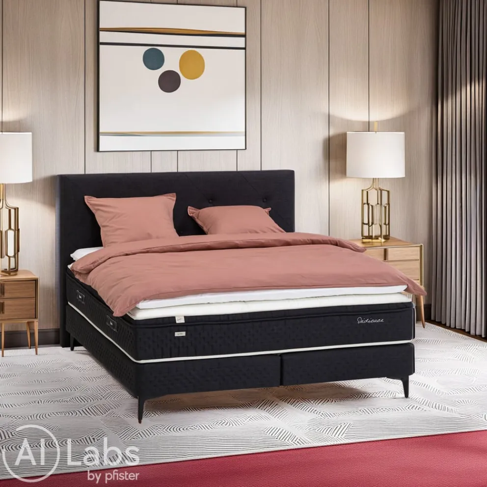 EPEDA Boxspringbett Dédicace Lyrides Chiné Anthracite Outlet