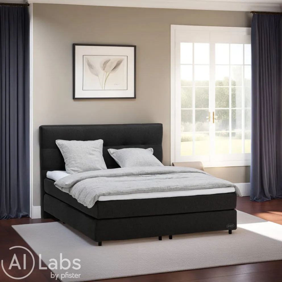 JENSEN Boxspringbett Diplomat-Cont. Diplomat antracite 476 Sale