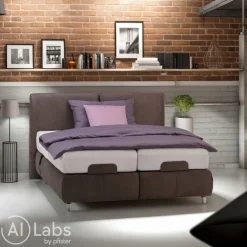 Dieter Knoll Boxspringbett Dream Deluxe Kat. 8 APP8 grey brown Clearance