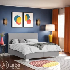 Novel Boxspringbett Lenno 11 grau New