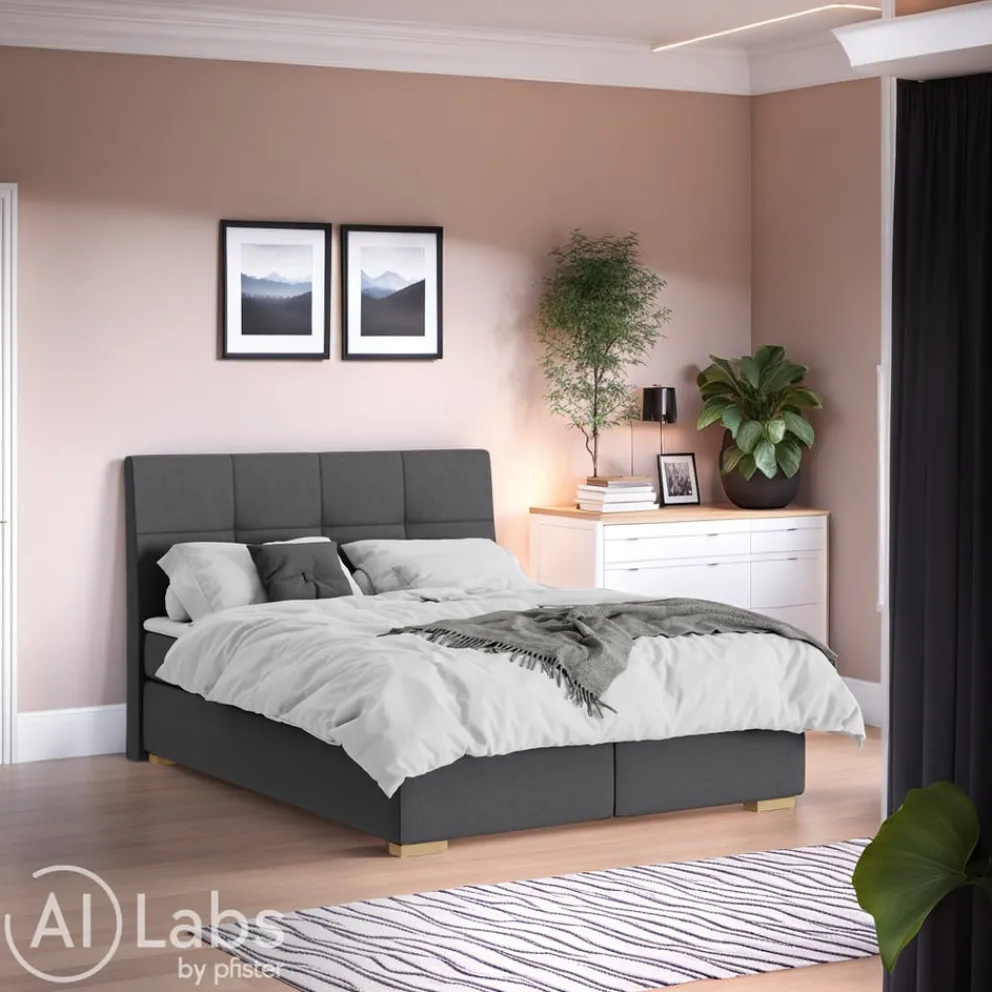 Novel Boxspringbett Lenno 95 charcoal New