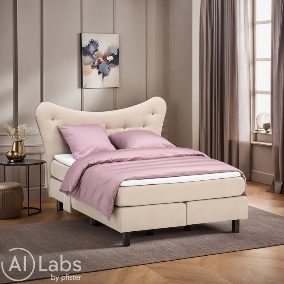 BYYU Boxspringbett LILLY-202 Natural 01 Online