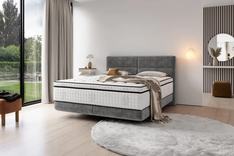 Esposa Boxspringbett Lincoln grau New