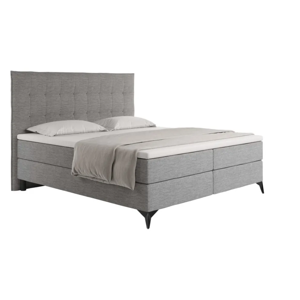 Boxspringbett Marshal Castello 85 hellgrau Discount