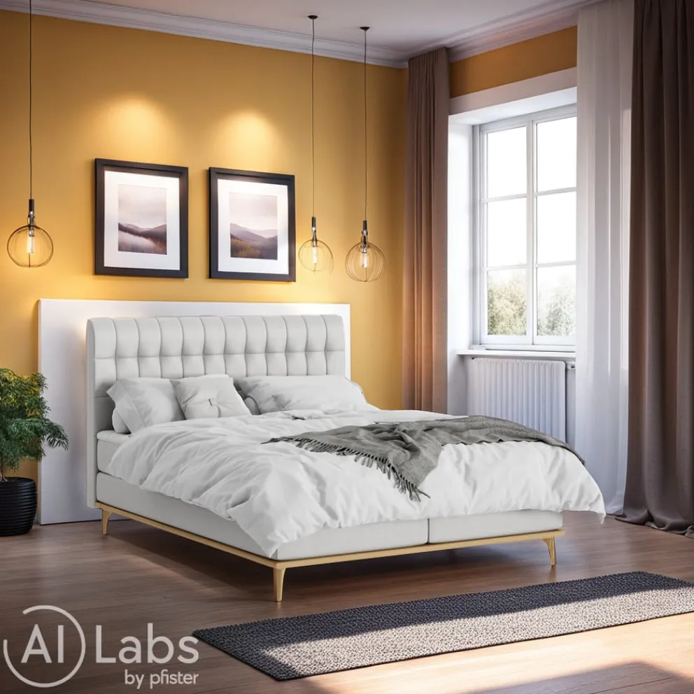 Novel Boxspringbett Massello 83 hellgrau
