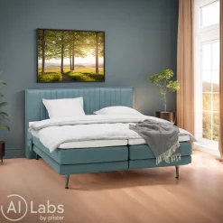 Johann Jakob Boxspringbett Odin blau New