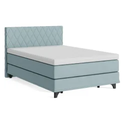 Johann Jakob Boxspringbett Odin PG 1, Spy Light Blue Grey 90 New