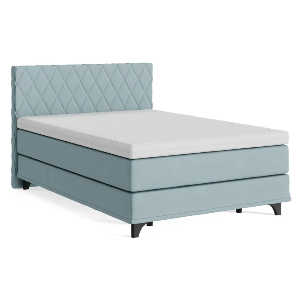Johann Jakob Boxspringbett Odin PG 1, Spy Light Blue Grey 90 New