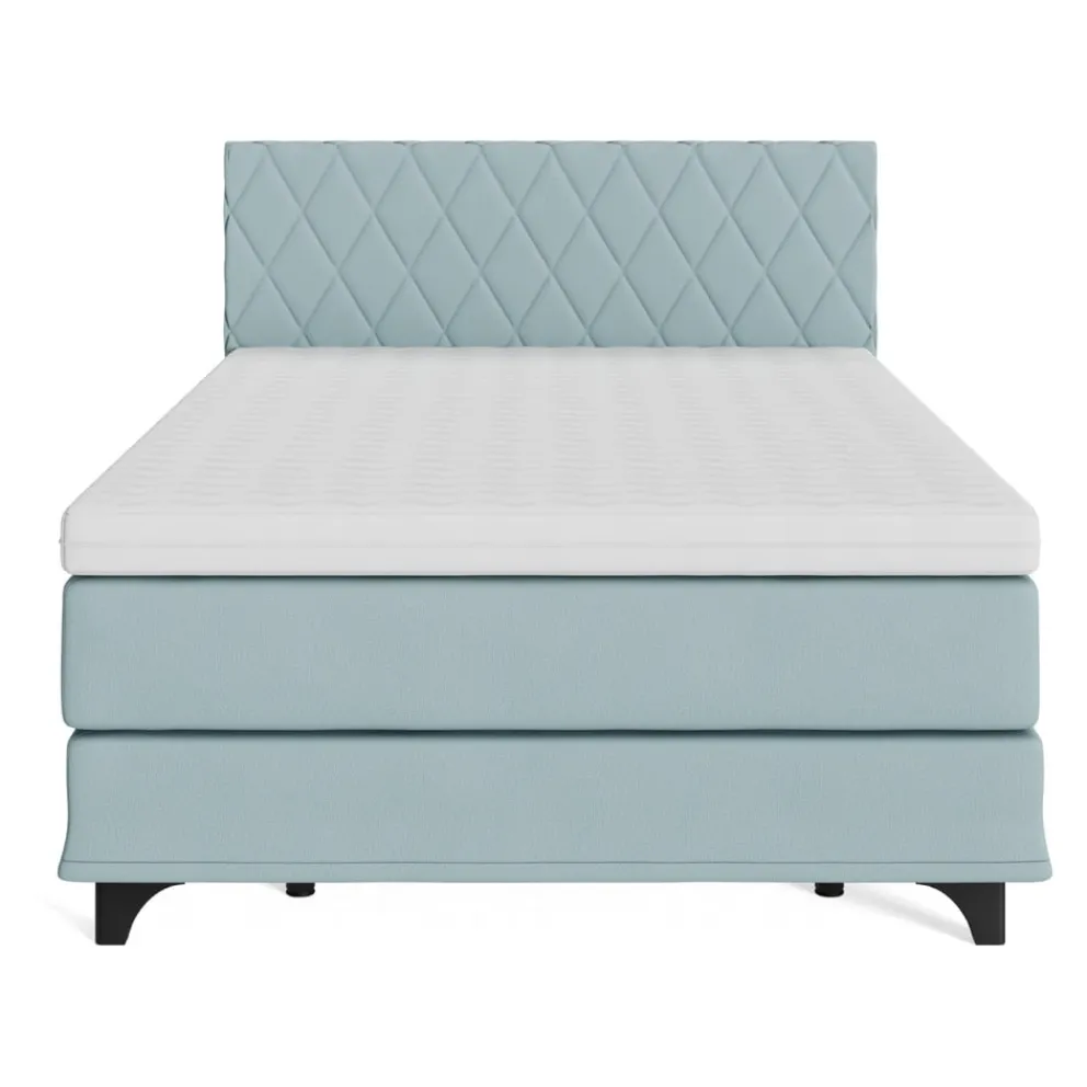 Johann Jakob Boxspringbett Odin PG 1, Spy Light Blue Grey 90 New