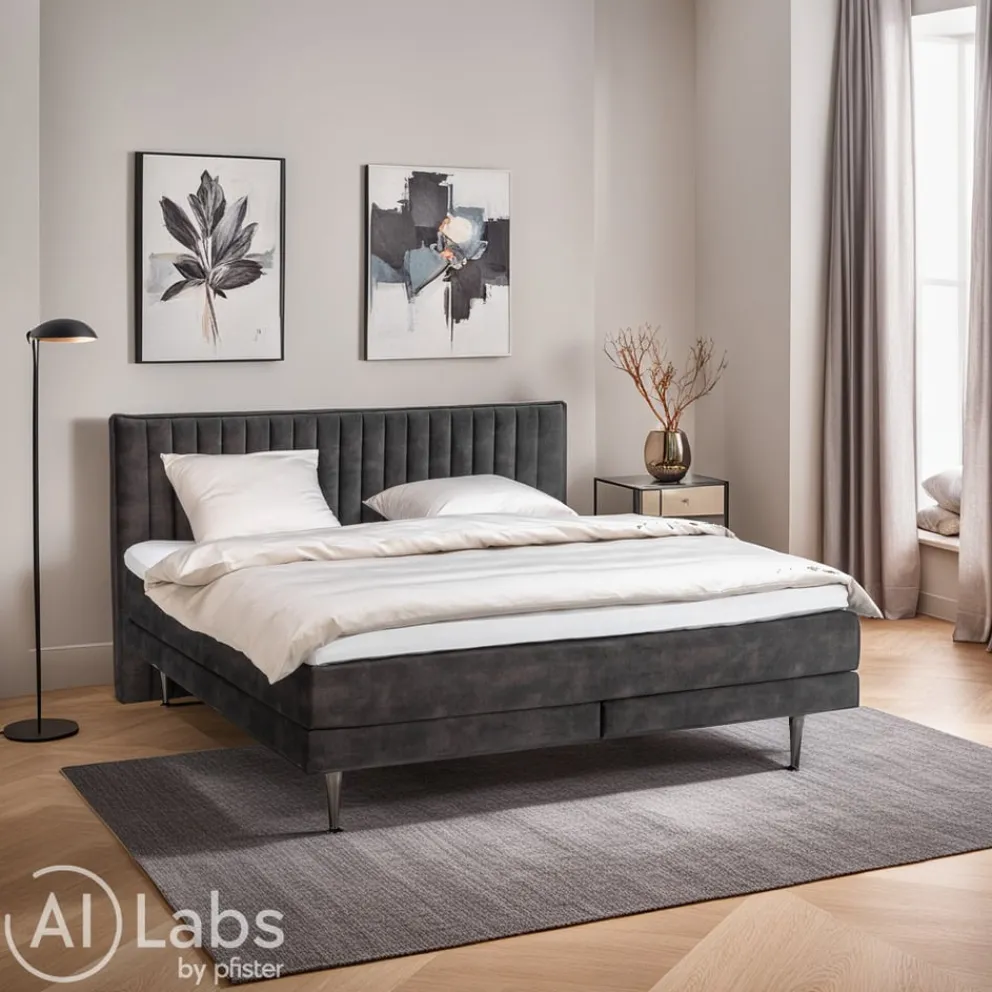 Johann Jakob Boxspringbett Odin PG 2, Adore Darkgrey 68 New