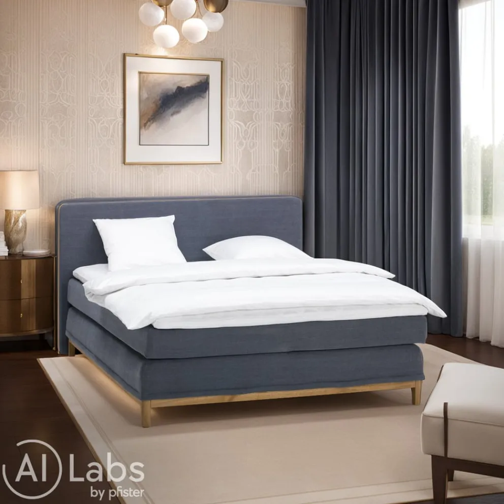 Johann Jakob Boxspringbett Odin PG 2, Ranch Indigo 90 New