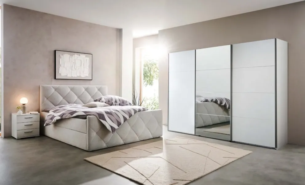 Livetastic Boxspringbett Pedro crème Clearance