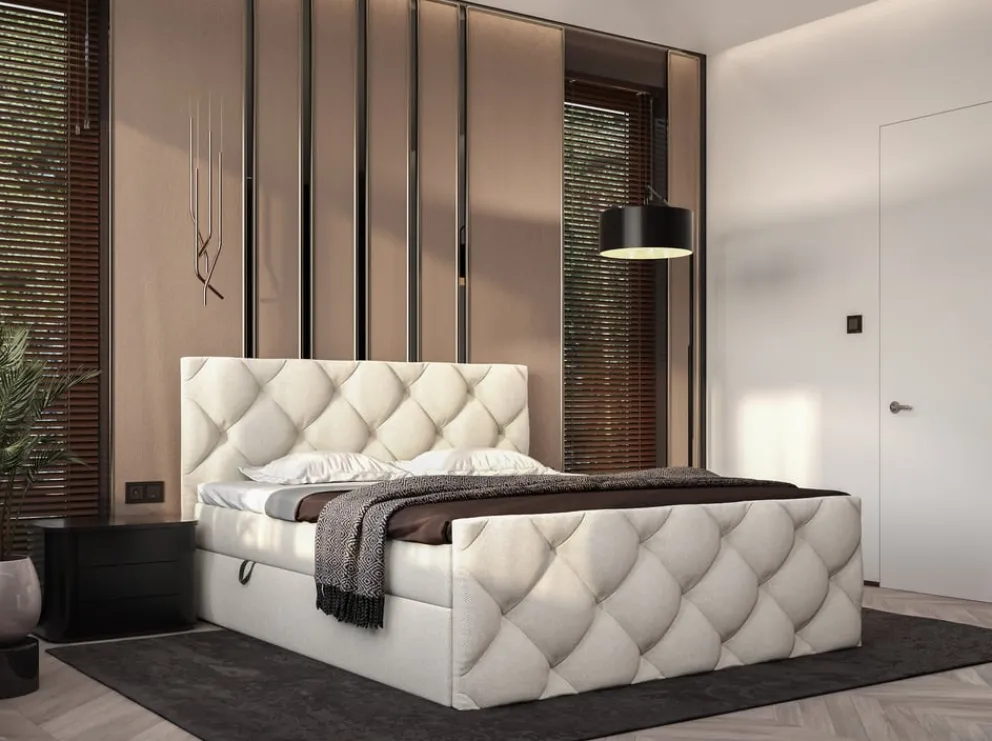 Livetastic Boxspringbett Pedro crème Clearance