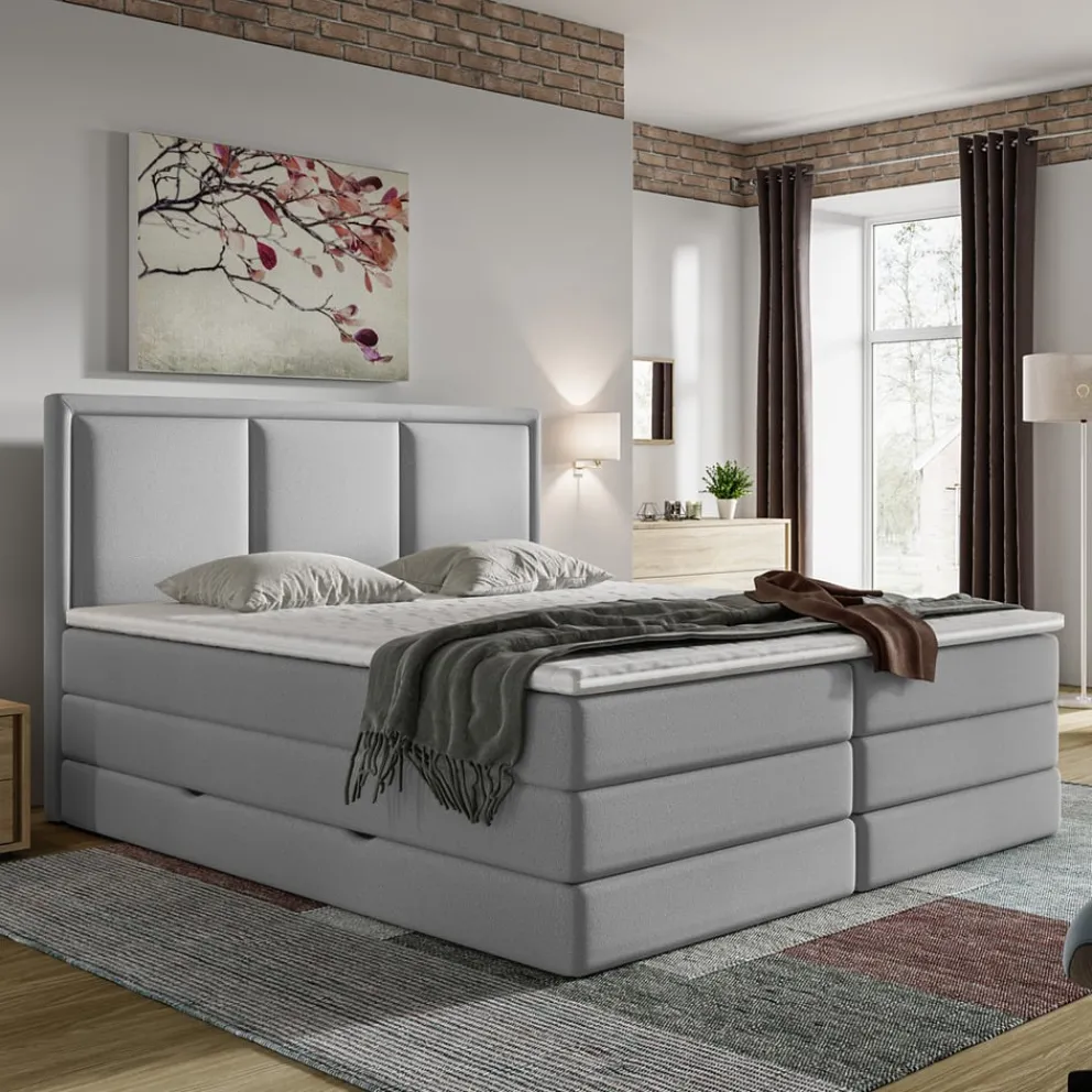 BYYU Boxspringbett Swing-202 dunkelgrau New