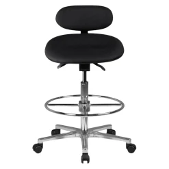 MID.YOU Bürohocker Louisiana schwarz, silber Sale