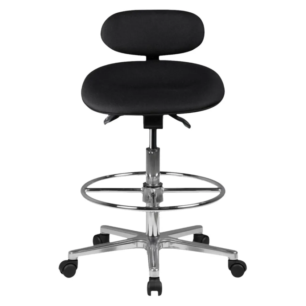 MID.YOU Bürohocker Louisiana schwarz, silber Sale