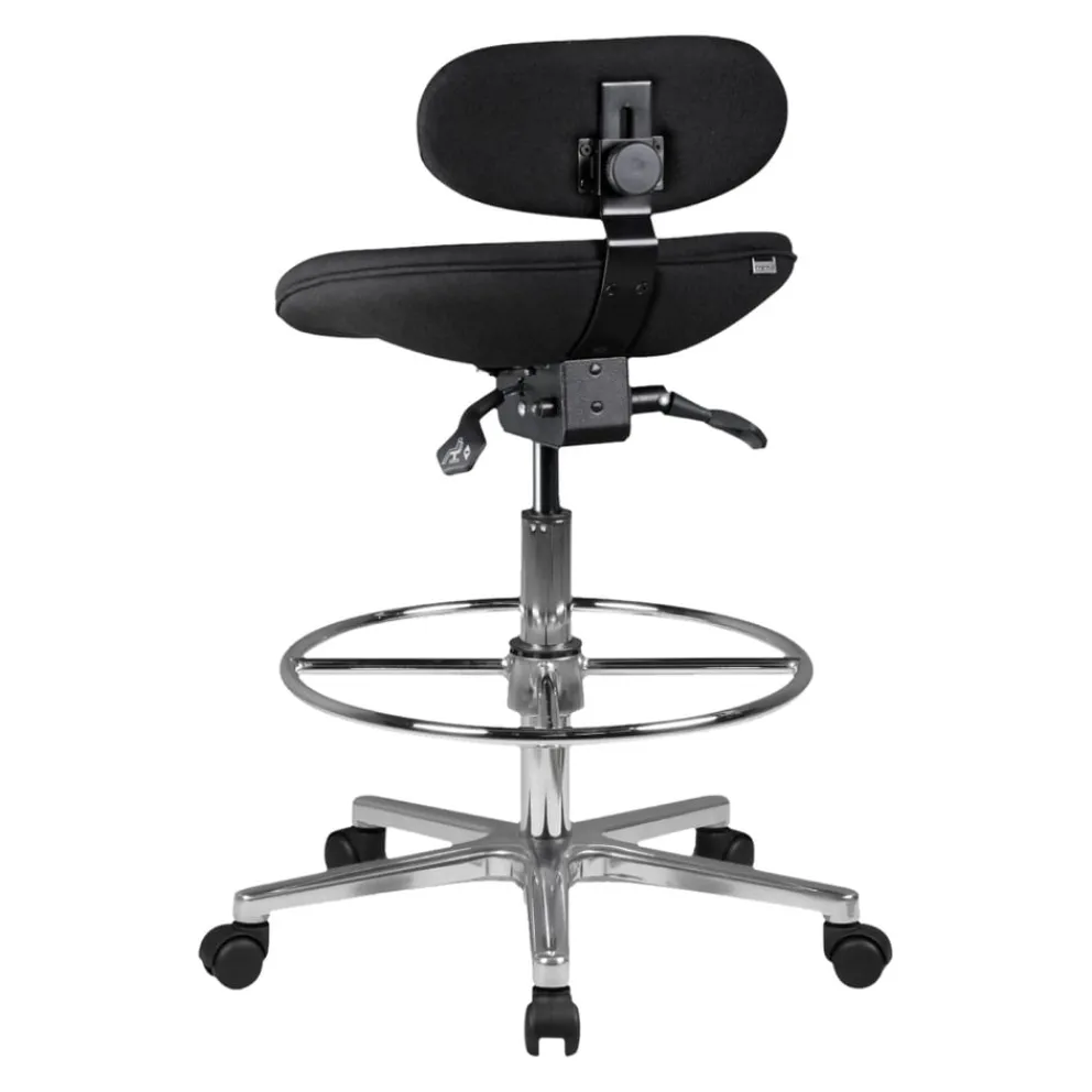 MID.YOU Bürohocker Louisiana schwarz, silber Sale