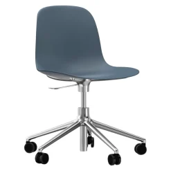 Normann Copenhagen Bürostuhl Form alufarbig, blau New