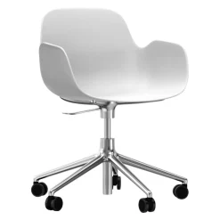 Normann Copenhagen Bürostuhl Form alufarbig, weiss New