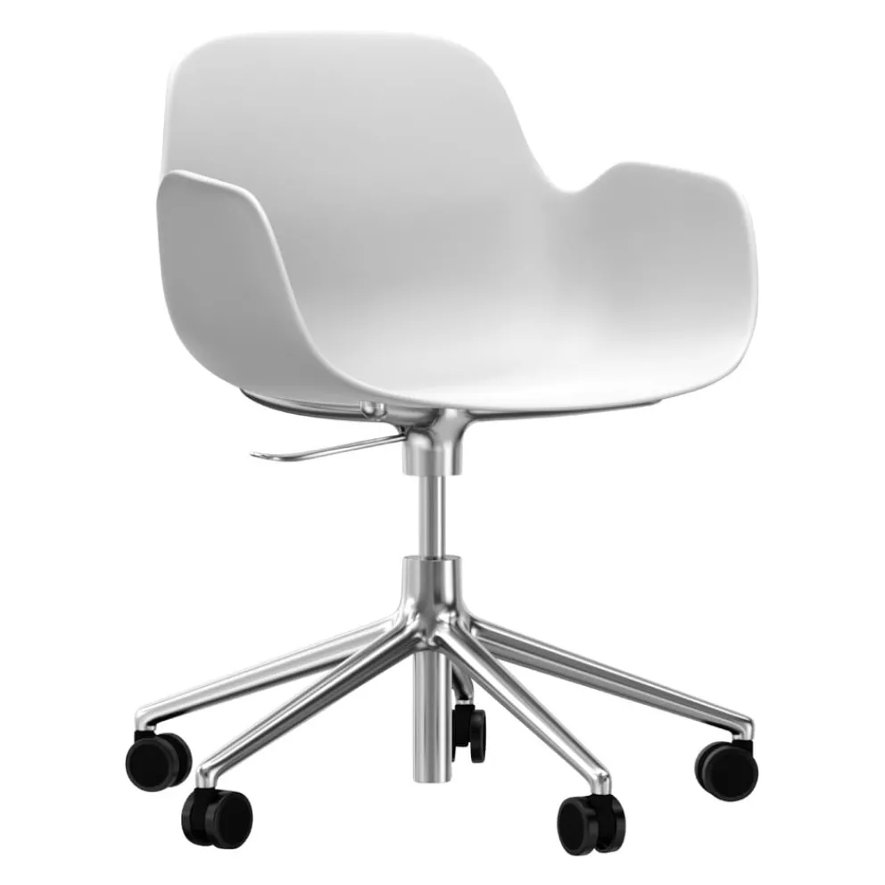 Normann Copenhagen Bürostuhl Form alufarbig, weiss New